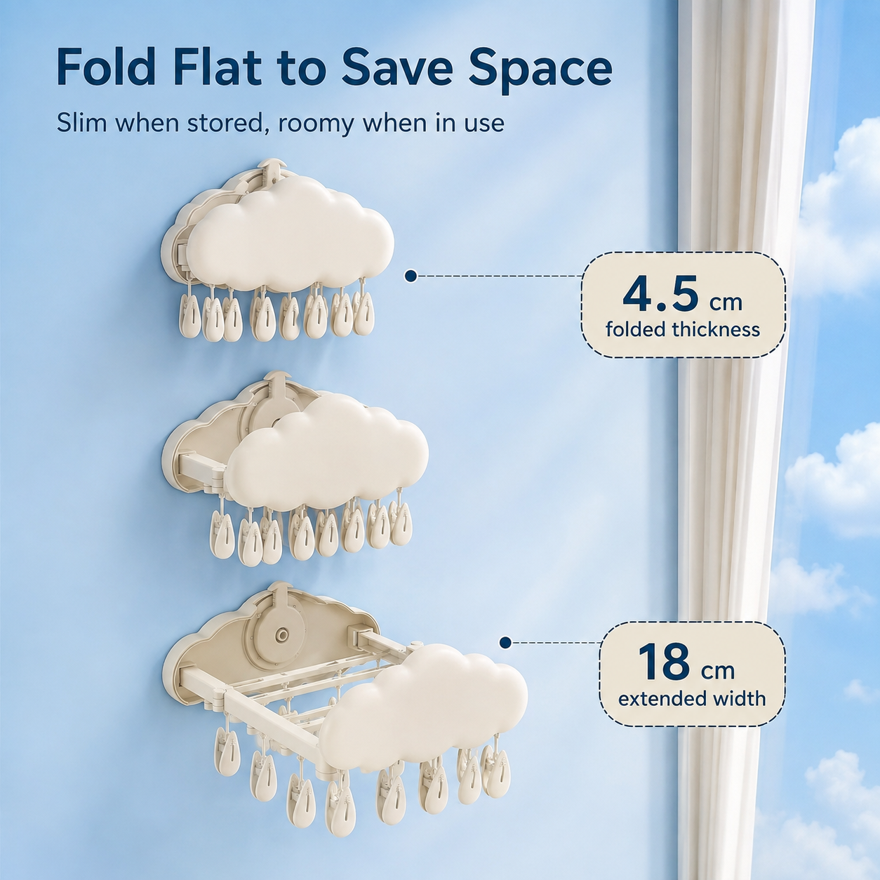 Cloudy Foldable Drying Rack