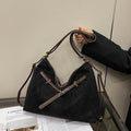 Retro Suede Convertible Hobo Bag
